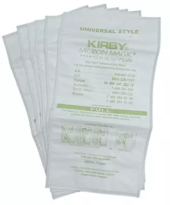 6 Kirby Hepa Vacuum Bags Avalir Sentria G3 G4 G5 G6 Micron Magic Allergen • $13.95