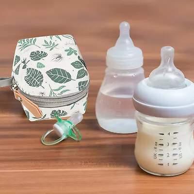 Pacifier Pouch With Clip PU Waterproof Pacifier Case For Diaper Bag • $11.71