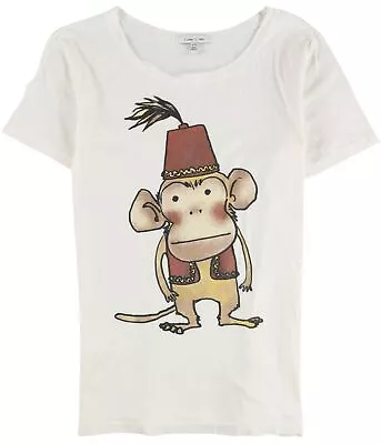 I LOVE H81 Womens Monkey Graphic T-Shirt Off-White Large • $13.09