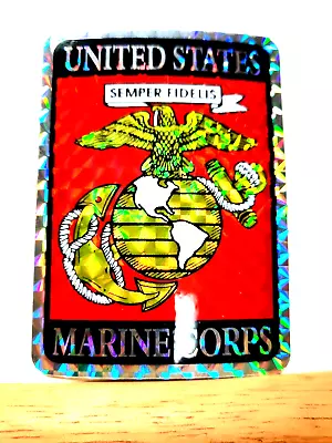 United States Marine Corps Semper Fidelis Reflective Foil Window Sticker Decal • $2.49