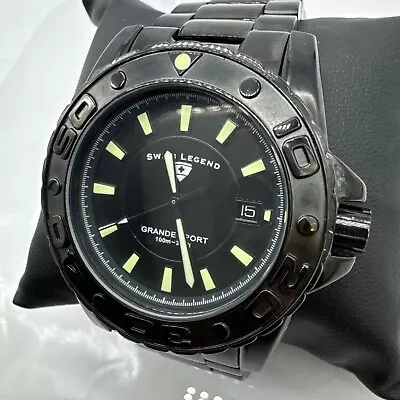 Swiss Legend Grande Sport Black Dial Watch • $24.99