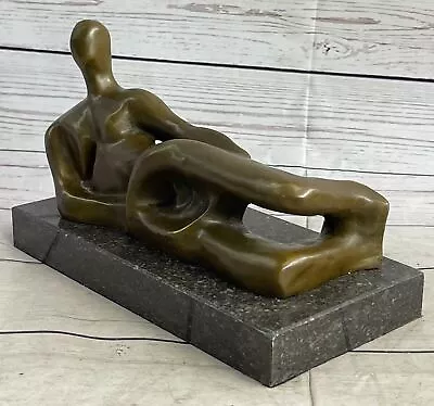 Wonderful Abstract Modern Art Bronze Nude Sculpture Henry Moore Figurine Figure • $149.50