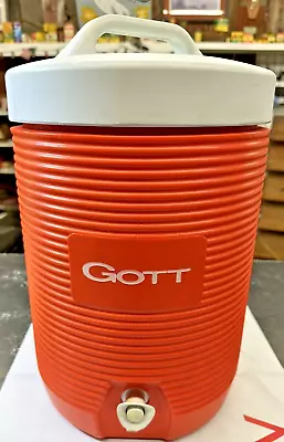 GOTT 2 Gallon Water Cooler With Lid  Orange Spot Vintage • $54.95