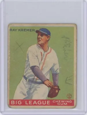 1933 Goudey Ray Kremer Vintage Card #54 Low Grade Marking Pittsburgh Pirates MLB • $19.99