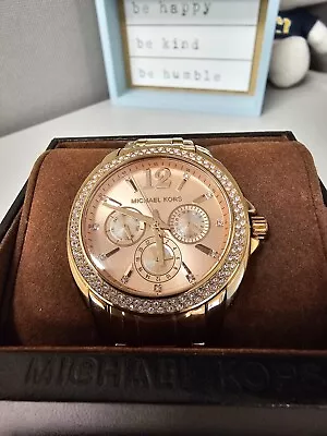 Michael Kors Women's Cameron Rose Gold Stainless-Steel Watch Bling - MK5692 • $115