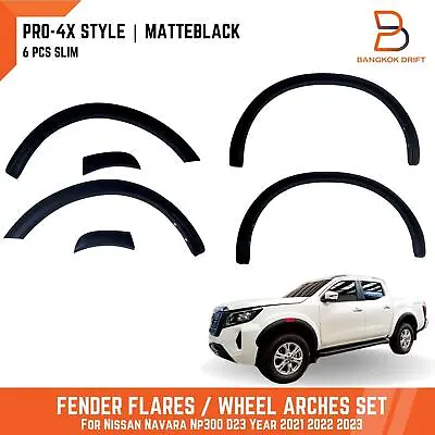 PRO-4X 3  Matteblack Slim Fender Flares FIT Nissan Navara NP300 2021-23 D23 • $354.95