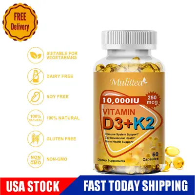 $11.99 • Buy Vitamin K2+D3 Supplement Strong Bones, Healthy Heart & Mood Booster - Vegetarian