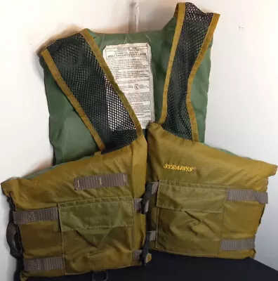 STEARNS Anglers Sport Fishing Life Vest Adult XXX-Large Green 4138 Float /91 • $15