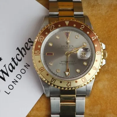 Rolex GMT Root Beer Certi Dial Ref: 16713 Immaculate Condition Watch • £13995