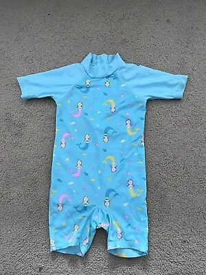 Lupilu Mermaid Baby Girls Surf Sun Safe UV Protection Swim Suit Age 3 Years Used • £2.99