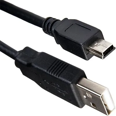 Mini USB Cable Charger Lead A To 5 Pin Mini B Sync Charge 0.5m 1m 2m 3m 5m • £2.90