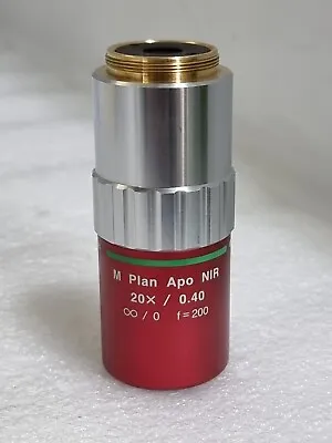 MITUTOYO M Plan Apo NIR 20 X /0.40 ∞ / 0   F=200  Microscope Objective Lens • $989.90
