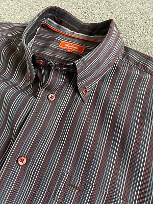 Gorgeous Faconnable Autumn Stripe Long Sleeve Shirt Xl  • £31.99