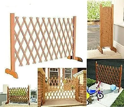 Freestanding Stairway Pet Barrier Tall Dog Gate Expanding Fence Outdoor Indoor • £22.99