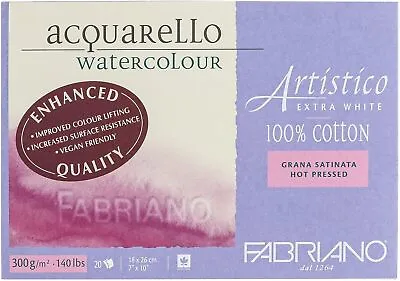 Fabriano Artistico Watercolor Block 7 X 10 Extra White • £48.91