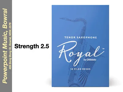 $66.95 • Buy Rico Royal Tenor Saxophone Reeds Box Of 10 # 2.5 Strength *Royal By D'Addario*