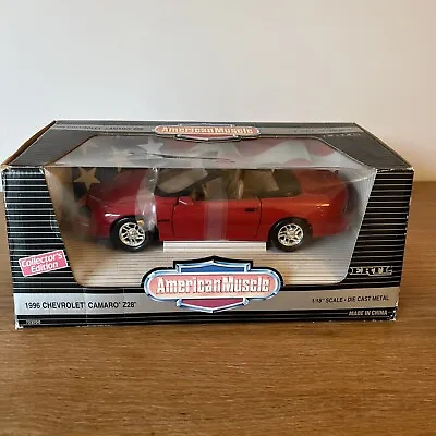 ERTL American Muscle 1996 Chevrolet Camaro Z28 1.18 Diecast Car Red In Box • £35.99