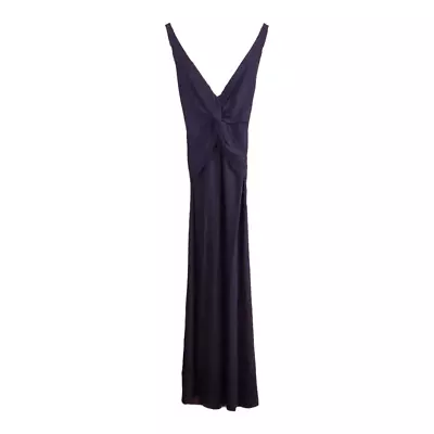 Nicole Miller Sleeveless Twist-front V-neck Gown Wedding Guest Prom Women's 0 • $17.49