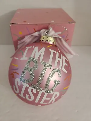 Coton Colors I'M THE BIG SISTER Christmas Glass Ornament For ADLAI 2022 • $9.99