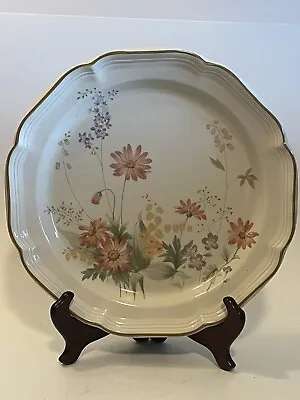 Vintage Mikasa Heritage Samantha Dinner Plate Floral Painted 10.75  *SMALL CHIP* • $11