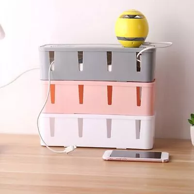 Cable Tidy Box Cable Organizer Socket Storage Boxs Wire Cable Management Case • £7.44