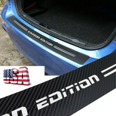 $10.80 • Buy Car Parts Accessories 5D Carbon Fiber Rear Bumper Protector Anti-Scratch Trim