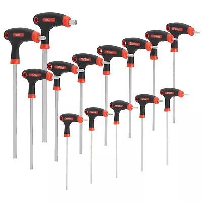 14 Piece T Handle Allen Wrench Set 7 Imperial And 7 Metric Hex Key Set • $29.89