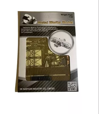 3D Metal Works Model Metal WRIGHT FLYER  1:50 NEW • $9.50