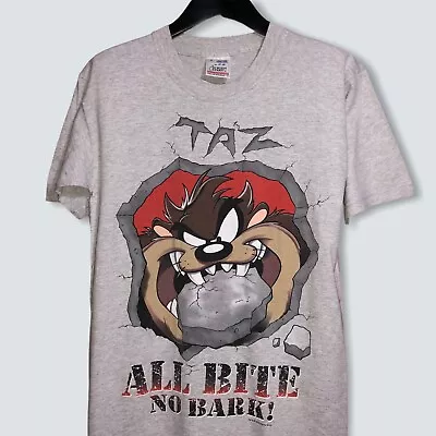 Vtg 2000 Taz Warner Bros Tshirt Graphic T-Shirt S 19.5x29 Screen Stars Grey Rare • £24.99