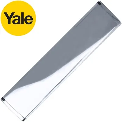 YALE 12  UNIVERSAL LETTERBOX FLAP Chrome Silver Letter Mail Box Door UPVC Plate • £23.68