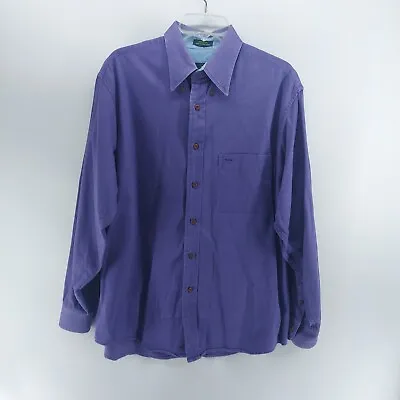 Club Room Button Ups Shirt Mens Size Medium Purple Mountain Twill Canvas Work • $6.50