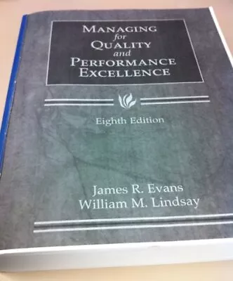 Managing For Quality And Performance Excellence • $13.20