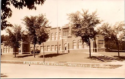 Real Photo Postcard Eugene Field School In Mitchell South Dakota~138281 • $8.50