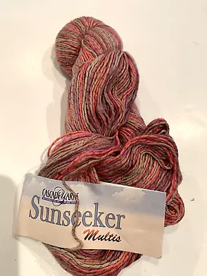 Cascade Yarns SUNSEEKER Sparkly Yarn  Cotton  Acrylic Metallic Blend 100 Gms NEW • $9.77