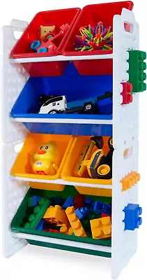 Toy Organizer With 6 Removable Storage Bins Multi-Bin Organizer For Books Buil • $87.99