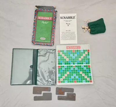 Scrabble Pocket Edition Magnetic Tiles Spears 1992 100% Complete Travel Camping. • £12.99