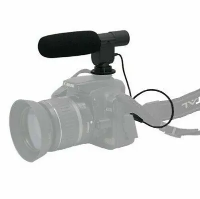 Ex-Pro Recording MIC Microphone For Nikon Canon Camera Camcorder DSLR DV Cams • £16.92