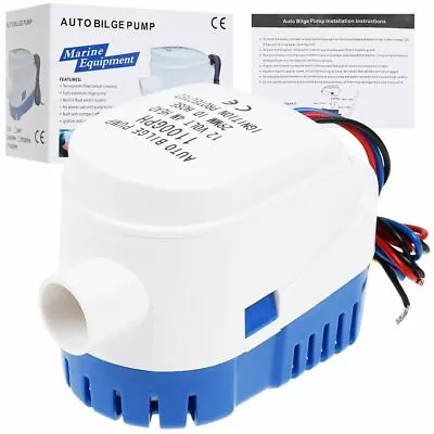 1100GPH Automatic Boat Bilge Pump Submersible Electric Marine Water Exhaust Pump • $38