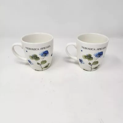 Set Of 2 Wildflowers By Marjolein Bastin Mug Coffee Tea Cup Flowers 3 1/2  • $18.99