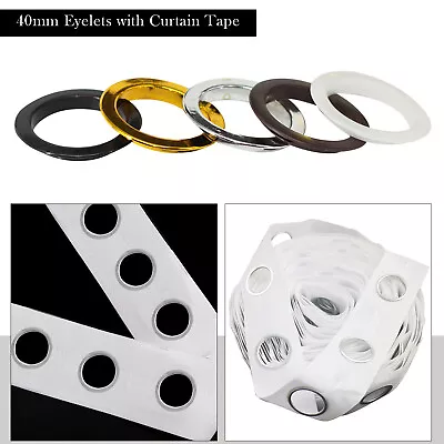 Curtain Header Tape With Eyelet  Liner Accessories Sewing Header Rings Blinds • £18.19