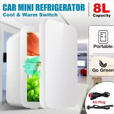 2 In1 8L Mini Fridge Beauty Makeup Cosmetic Cooler Car Drink Warmer Refrigerator • $57.45