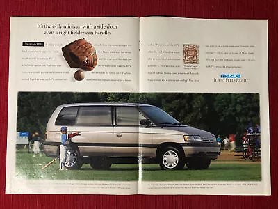 Mazda MPV Minivan “It Just Feels Right” 2-page 1993 Print Ad - Great To Frame! • $6.95