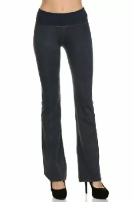 T-party Mineral Wash Yoga Pants Navy Blue Denim • $38