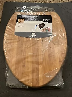 NEW Mayfair Elongated Natural Reflections Wood Veneer Toilet Seat 18.5  • $29.74