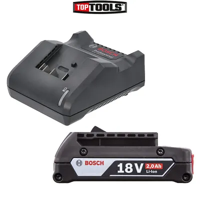 Bosch Genuine GBA 18V 2.0Ah Li-ion Professional Cool Pack Battery With Charger • £39.99