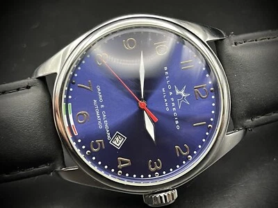 £220 • Buy Bello & Preciso Milano Italain Mens Watch NOS Blue Dial Automatic 43mm