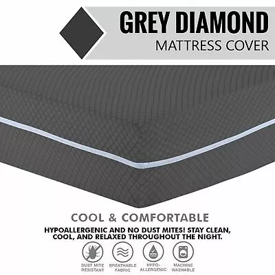 £11.99 • Buy Anti Bug Zipped Mattress Protector Bed Cover Full Encasement Double King Size