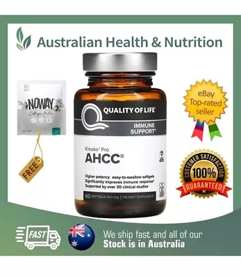 Quality Of Life - Kinoko Pro Ahcc 60 Capsules [in Stock Brand Bew] • $124.95