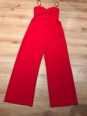 Forever New Jumpsuit Red With Adjustable Straps Size 8 • $35