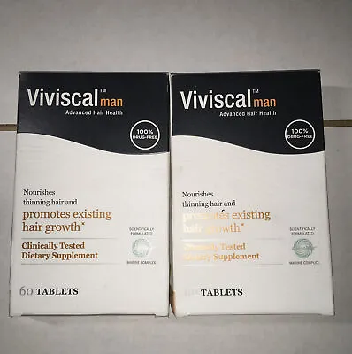 LOT OF (2) MENS VIVISCAL -2 MONTH Supply Men Hair Growth Expires 09/ 2024 • $42.99